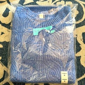 Blue cotton sweater size medium. In original bag